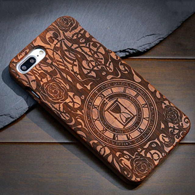 Wood Case For Samsung Galaxy S5 S6 S7 S8 S9 Edge Plus Note 3 8 9 Celular Phone Cases Cover 100% Natural Bamboo Carving Fundas