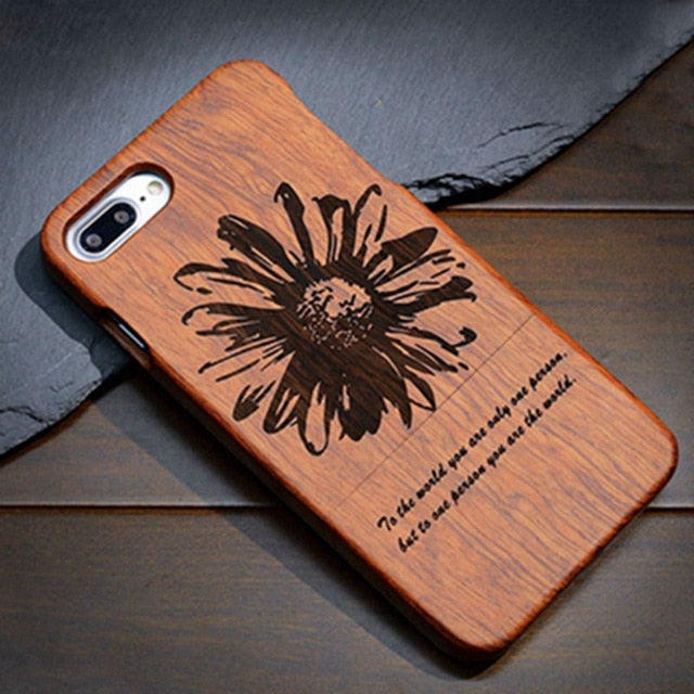 Wood Case For Samsung Galaxy S5 S6 S7 S8 S9 Edge Plus Note 3 8 9 Celular Phone Cases Cover 100% Natural Bamboo Carving Fundas