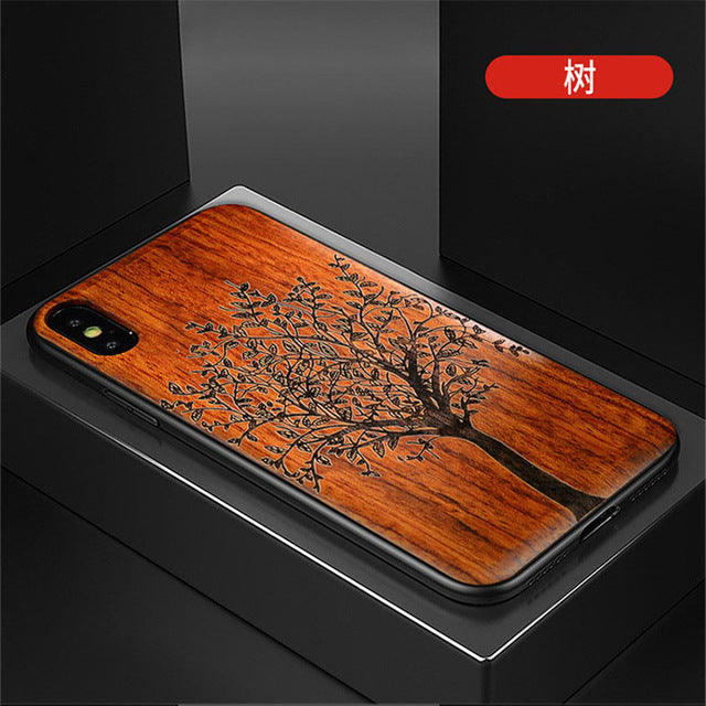 2019 New For iPhone XS Max Case Slim Wood Back Cover TPU Bumper Case For iPhone X XR iPhone XS Phone Cases