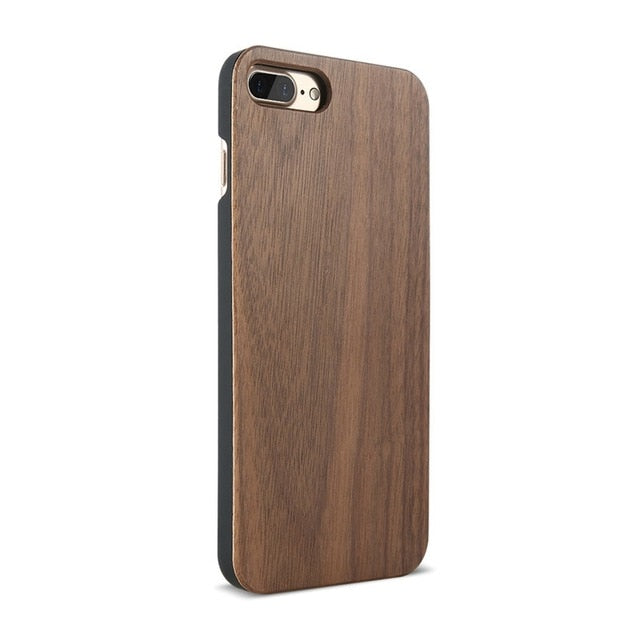 FLOVEME Wood Cover Case For iPhone 7 X XR XS MAX Case Natural Bamboo Wooden Phone Cases For iPhone 8 6 6S Plus 5S SE 5 Fundas