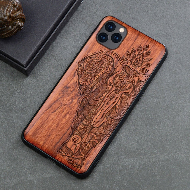 2019 New For iPhone 11 Case Slim Wood Back Cover TPU Bumper Case For iPhone 11 Pro iPhone 11 Pro Max Phone Cases