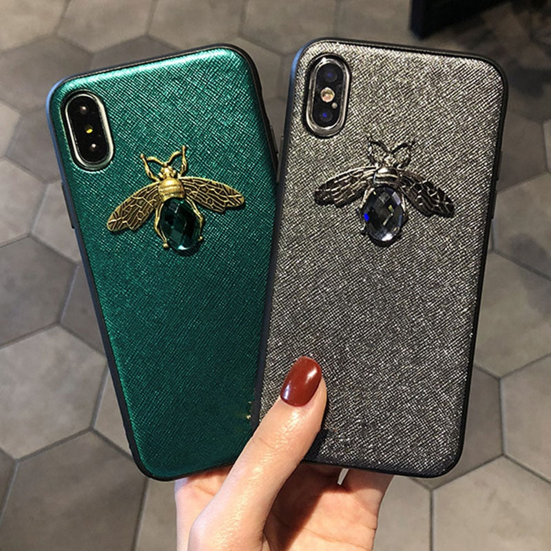 Diamond Bee Soft Case For iPhone 11Pro 7 8 6 6s Plus X XR XS Max For Samsung S10 S9 S8 Plus A70 A50 A40 A30 A20 M20 M10 Note10