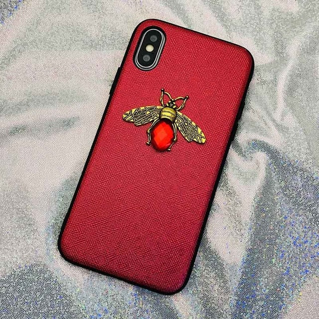 Diamond Bee Soft Case For iPhone 11Pro 7 8 6 6s Plus X XR XS Max For Samsung S10 S9 S8 Plus A70 A50 A40 A30 A20 M20 M10 Note10