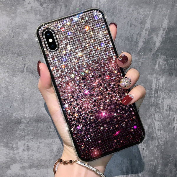 Luxury Gradual Change Fully-jewelled Shiny Diamond Phone Case For iPhone 11 Pro Max X Xr Xs Max Case For iPhone 6 7 8 Plus Cover
