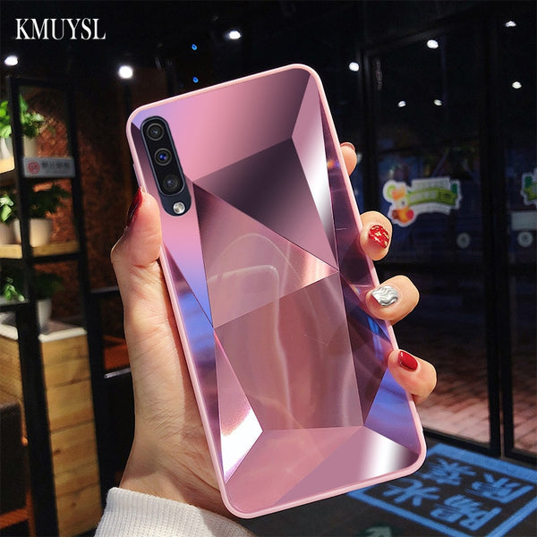 For Samsung Galaxy A50 Case Luxury Diamond Mirror Glossy Cover For Samsung M30 A10 A20 A30 A40 A60 A70 A80 S10 Note 10 Plus Case