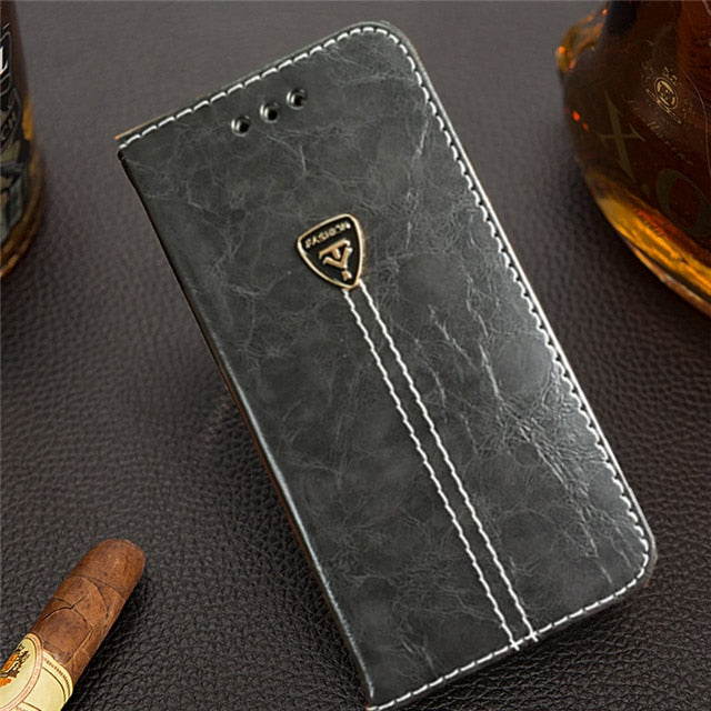 Tikitaka Flip Leather Phone Case For iPhone11 X XR XS MAX 11Pro 8Plus Wallet Card Slots Cases Soft Cover For iPhone 7 6 6s Plus