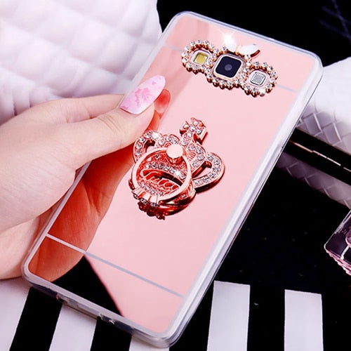 Mirror Case Soft TPU Gel Luxury Cover For Samsung Galaxy S10 S9 S8 Plus Acrylic Coque Note 8 5 J2 Prime J3 J4 J5 J6 J7 2016 2017
