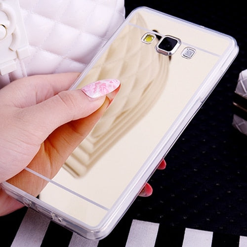Mirror Case Soft TPU Gel Luxury Cover For Samsung Galaxy S10 S9 S8 Plus Acrylic Coque Note 8 5 J2 Prime J3 J4 J5 J6 J7 2016 2017