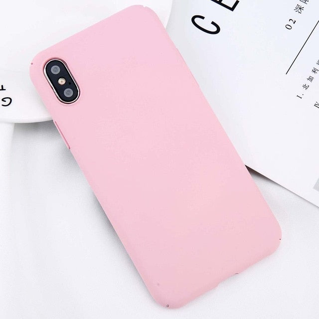 USLION For iPhone 11 Pro Max X Xs Max XR 8 7 Plain Phone Case Frosted Hard PC Back Cover For iPhone 8 7 6 6S Plus 5 5S SE Cases