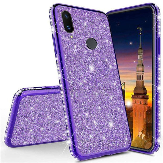 Luxury Diamond Glitter Case for Huawei Honor 10i 20i 10 20 Lite 8X 8C 8A 8S 7A 7C Pro Phone Case Soft Silicone TPU Cover Fundas