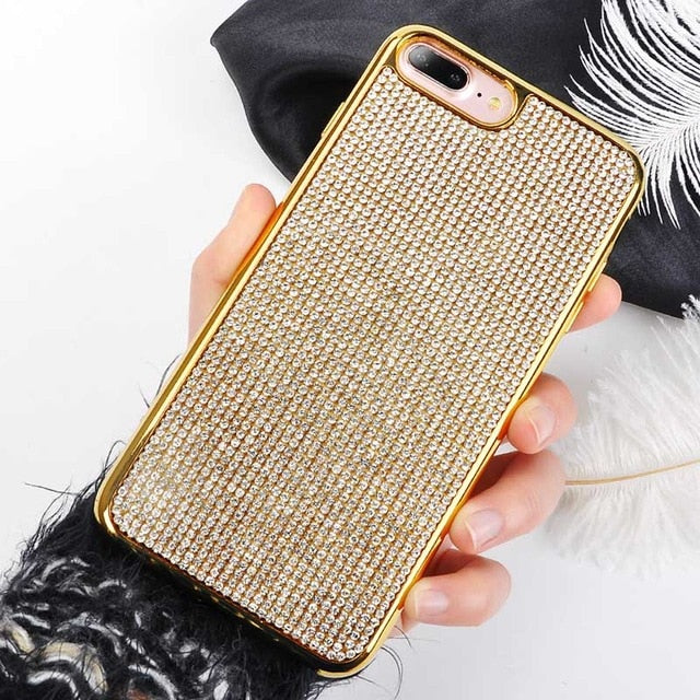 Bling Rhinestone Case For iphone 11 XS Max XR X Case For iphone 6s 6 8 7 plus X 11 Pro Max Cover Fashion Glitter Soft Cases