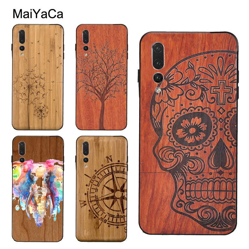 MaiYaCa Bamboo Wood Pattern Skull Case For Huawei P20 P30 Lite Pro P Smart Mate 20 10 Lite Honor 20 8X Nova 3I Y9 Y7 Prime 2018