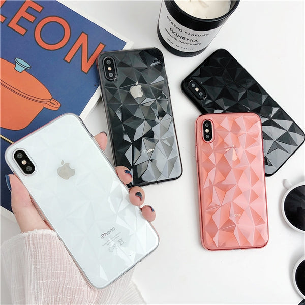 LOVECOM Diamond Pattern Phone Case For iPhone 11 Pro Max XS Max XR X 7 8 6 6S Plus Luxury Ultra Thin Soft TPU Back Cover Coque