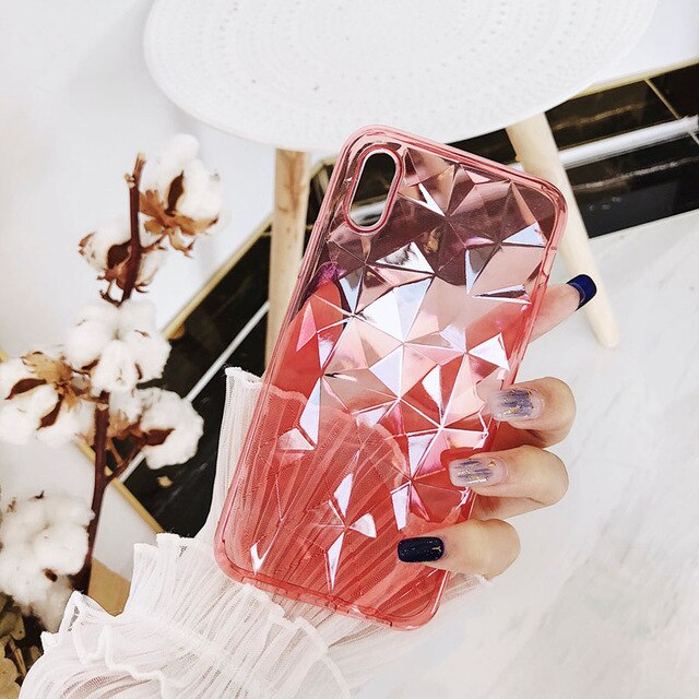 LOVECOM Diamond Pattern Phone Case For iPhone 11 Pro Max XS Max XR X 7 8 6 6S Plus Luxury Ultra Thin Soft TPU Back Cover Coque