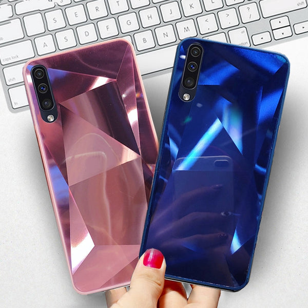 Diamond Mirror Case for Samsung A70 A50 A10 A30 A20 Soft Covers on Galaxy A6 A8 Plus 2018 S8 S9 S10 Plus S10e Note 10 8 9 Case