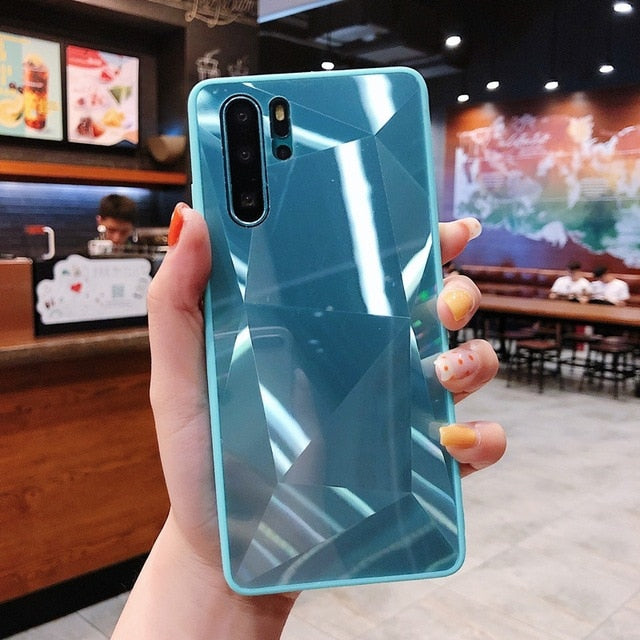 Diamond Mirror Case for Samsung A70 A50 A10 A30 A20 Soft Covers on Galaxy A6 A8 Plus 2018 S8 S9 S10 Plus S10e Note 10 8 9 Case