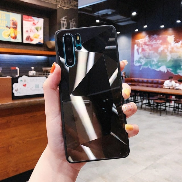 Diamond Mirror Case for Samsung A70 A50 A10 A30 A20 Soft Covers on Galaxy A6 A8 Plus 2018 S8 S9 S10 Plus S10e Note 10 8 9 Case