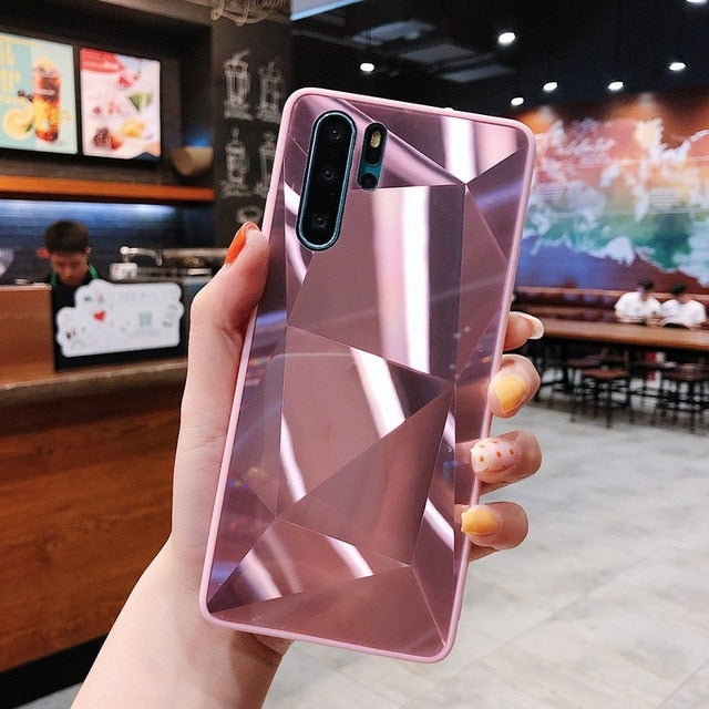 Diamond Mirror Case for Samsung A70 A50 A10 A30 A20 Soft Covers on Galaxy A6 A8 Plus 2018 S8 S9 S10 Plus S10e Note 10 8 9 Case