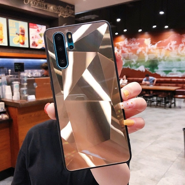 Diamond Mirror Case for Samsung A70 A50 A10 A30 A20 Soft Covers on Galaxy A6 A8 Plus 2018 S8 S9 S10 Plus S10e Note 10 8 9 Case