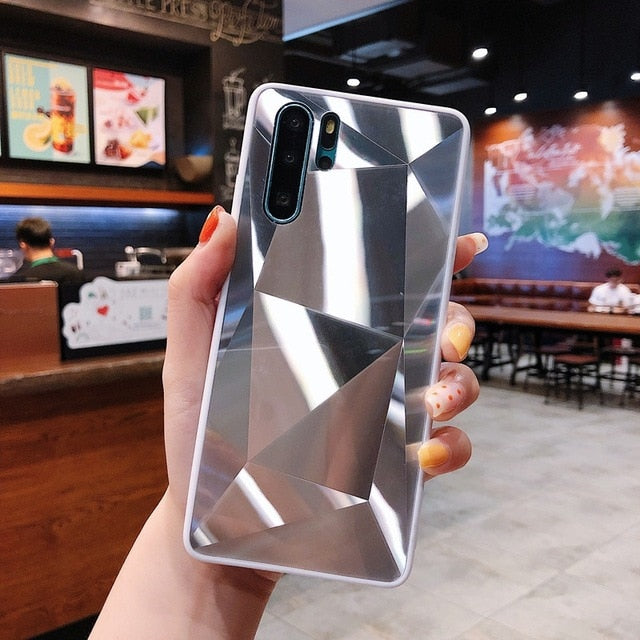 Diamond Mirror Case for Samsung A70 A50 A10 A30 A20 Soft Covers on Galaxy A6 A8 Plus 2018 S8 S9 S10 Plus S10e Note 10 8 9 Case