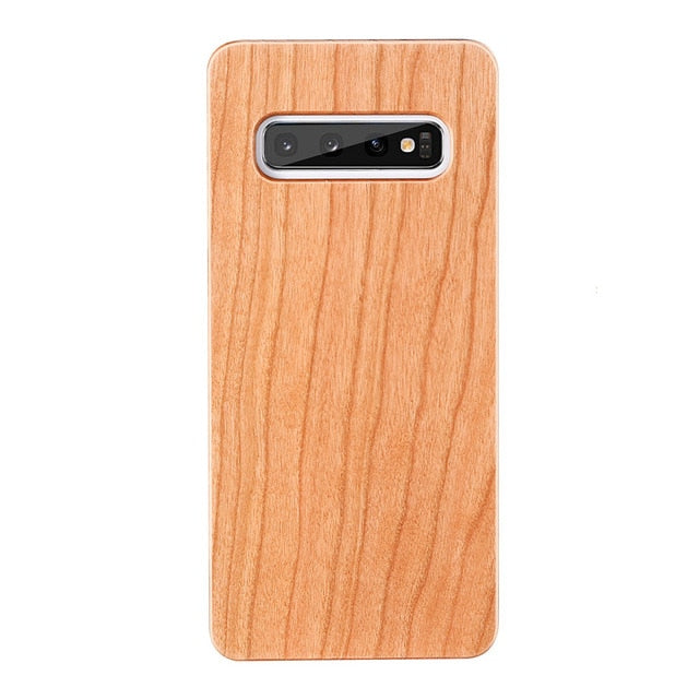 KISSCASE Real Wood Case For Samsung Galaxy S10 S9 S8 Plus Natural Bamboo Case For Samsung Galaxy S7 Edge S8 S10 Plus S10 e Cover