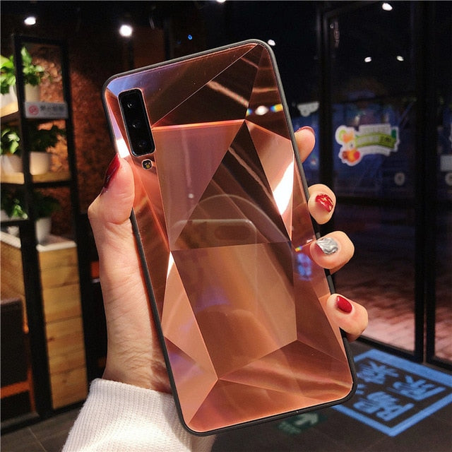 3D Diamond prism holographic laser Case For Samsung A10 A20 A30 A50 A70 A90 M20 A7 A9 2018 S10 Plus Note 10 Soft edge Phone Case