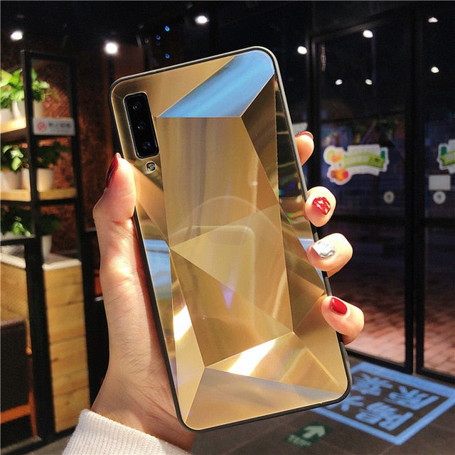 3D Diamond prism holographic laser Case For Samsung A10 A20 A30 A50 A70 A90 M20 A7 A9 2018 S10 Plus Note 10 Soft edge Phone Case