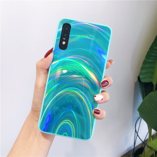 3D Diamond prism holographic laser Case For Samsung A10 A20 A30 A50 A70 A90 M20 A7 A9 2018 S10 Plus Note 10 Soft edge Phone Case