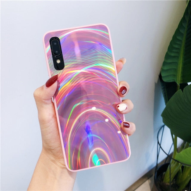 3D Diamond prism holographic laser Case For Samsung A10 A20 A30 A50 A70 A90 M20 A7 A9 2018 S10 Plus Note 10 Soft edge Phone Case