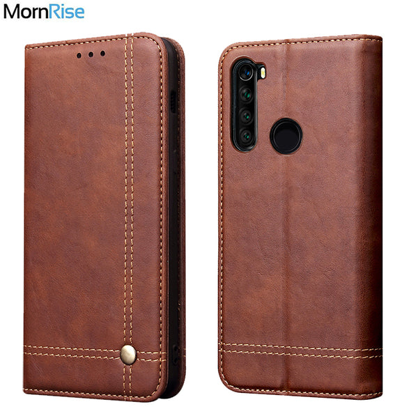 Luxury Retro Slim Leather Flip Cover For Xiaomi Redmi Note 8 / 8T / 8 Pro Case Wallet Card Stand Magnetic Book Cover Phone Case