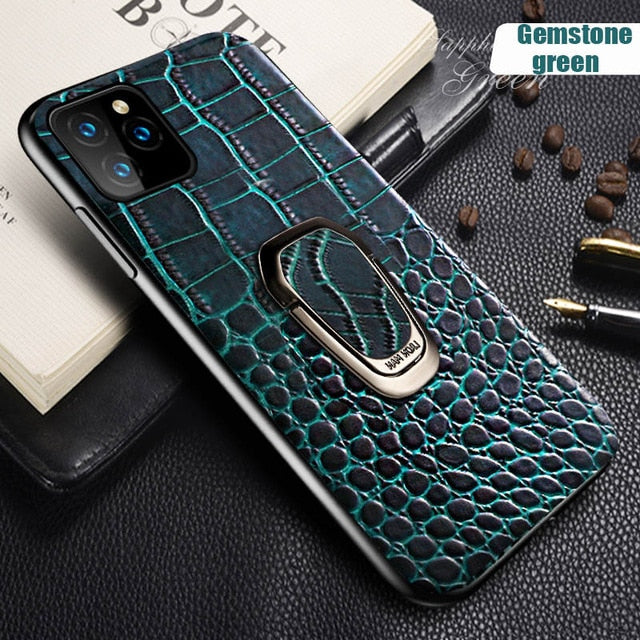 Genuine Leather phone case for iPhone 11 11 Pro 11 Pro Max X XS max XR 7 8 plus 6 6s 7 plus SE Magnetic Kickstand Luxury cover