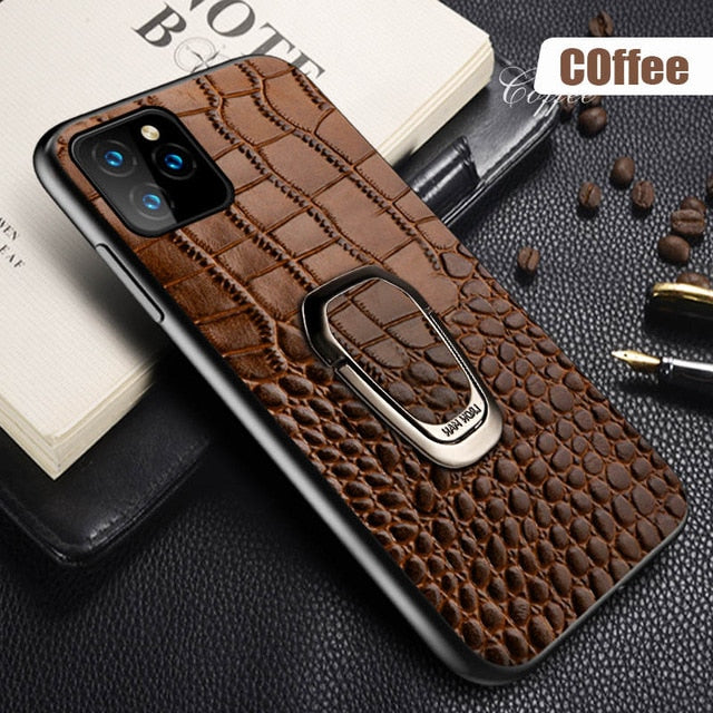 Genuine Leather phone case for iPhone 11 11 Pro 11 Pro Max X XS max XR 7 8 plus 6 6s 7 plus SE Magnetic Kickstand Luxury cover