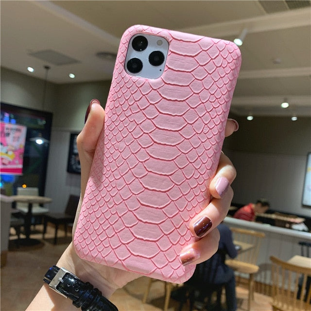 Snake Skin PU Leather Cover for iPhone 11 pro 6 6s Plus 7 7Plus 8 8Plus X XR XS Max Phone Case Crocodile Texture Coque Fundas