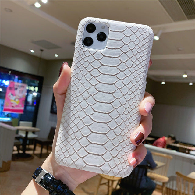 Snake Skin PU Leather Cover for iPhone 11 pro 6 6s Plus 7 7Plus 8 8Plus X XR XS Max Phone Case Crocodile Texture Coque Fundas