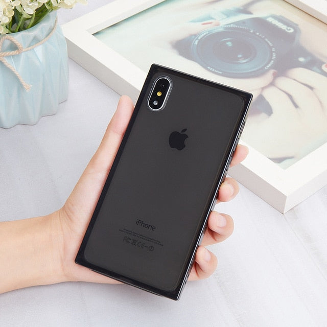 For Iphone 11 Pro Bling Square Glitter Clear Phone Case for Iphone X XS Max XR  8 7 Pluse 6 6S Case Clear Soft TPU Back Cover