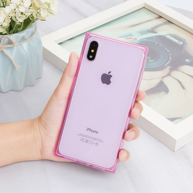 For Iphone 11 Pro Bling Square Glitter Clear Phone Case for Iphone X XS Max XR  8 7 Pluse 6 6S Case Clear Soft TPU Back Cover