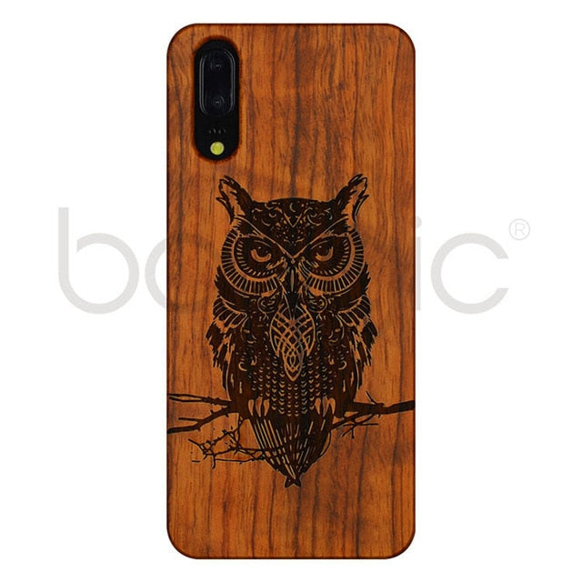 Unique Huawei P20 Pro Case P20pro Wood Bamboo PC Hard Protective Shell Case For Huawei P20 Lite Phone Accessories