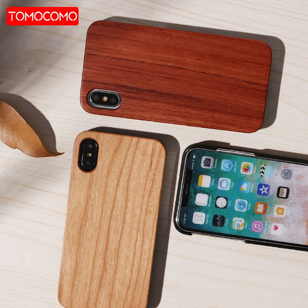 Real Wood Case For iphone X 8 7 6 6S Plus 5S SE XS Max Cover Natural Bamboo Wooden Hard Phone Cases For Samsung Galaxy S8 S9