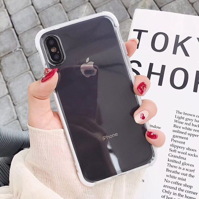 Shining Glitter Powder diamond Phone Case For iPhone X XR XS Max 8 7 Plus 6 6SPlus Transparent Soft Shockproof Back Cover