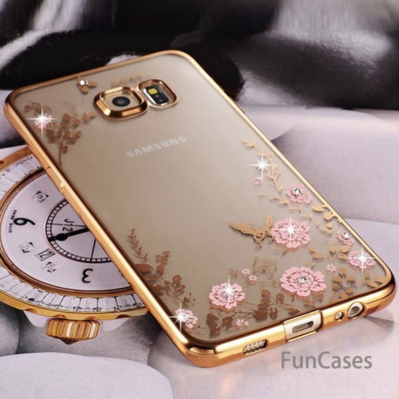 Bling Diamond Clear Case for Samsung S8 S9 A8 A6 J4 J6 plus A7 2018 Silicone TPU Cover Fundas For Note 9 8 J3 J5 J7 A5 A3 S7 S6