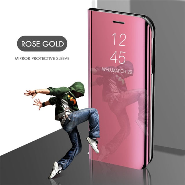 Smart Mirror Flip Phone Case For Xiaomi Mi 9 SE 8 A1 A2 Lite 5X 6X Clear View Cover for Redmi Note 7 6 5 Pro 4 4A 4X 6A 5A Prime